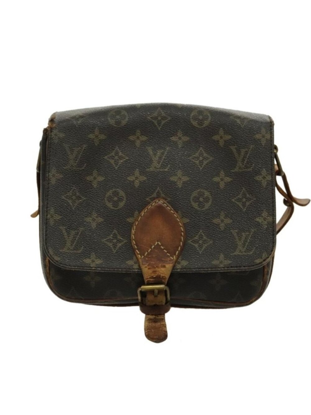 Authentic LOUIS VUITTON Monogram Cartouchiere MM Shoulder Bag M51253 LV - Picture 5 of 16